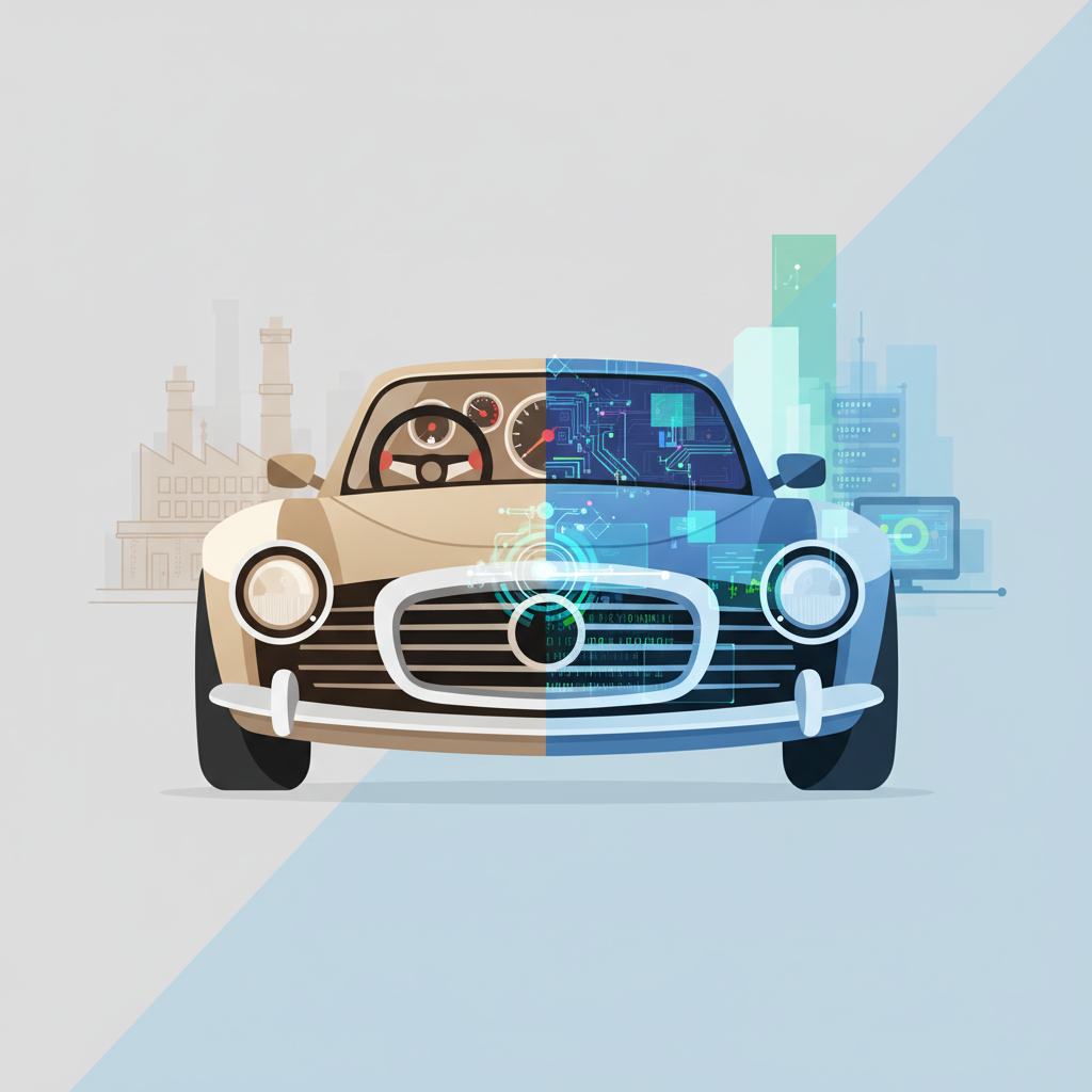 自動車業界 アナログとデジタルの融合 アイキャッチ