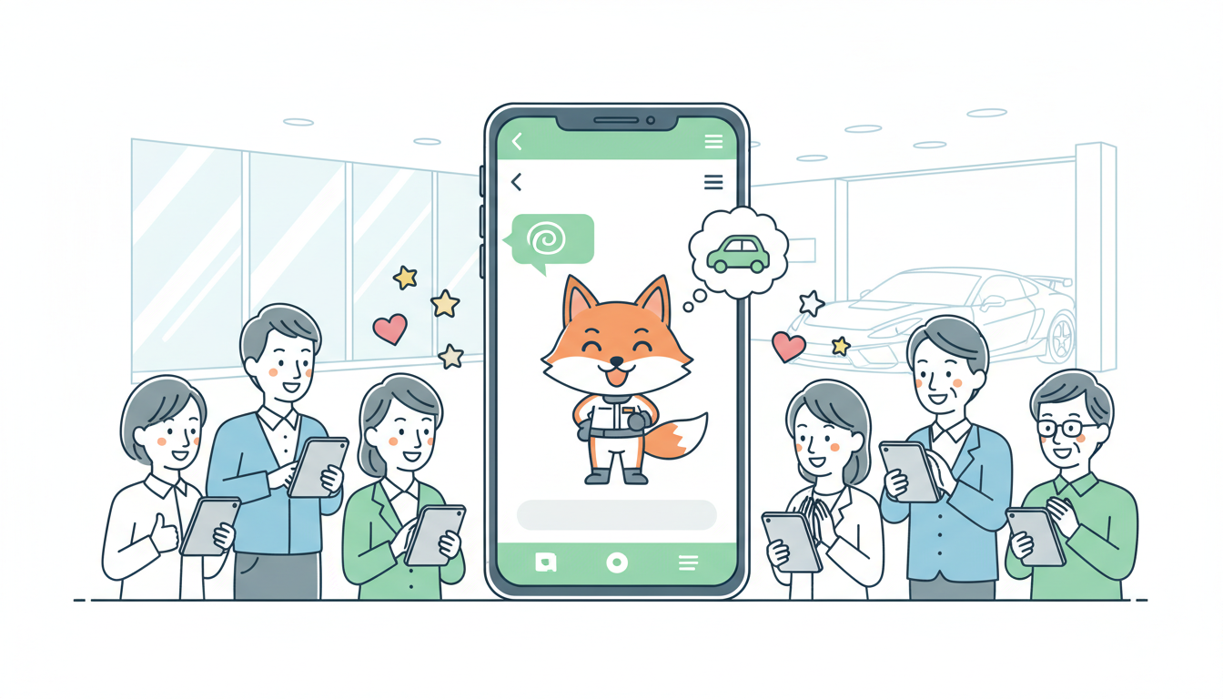 車屋 公式LINE キャラクター 配信 - 1