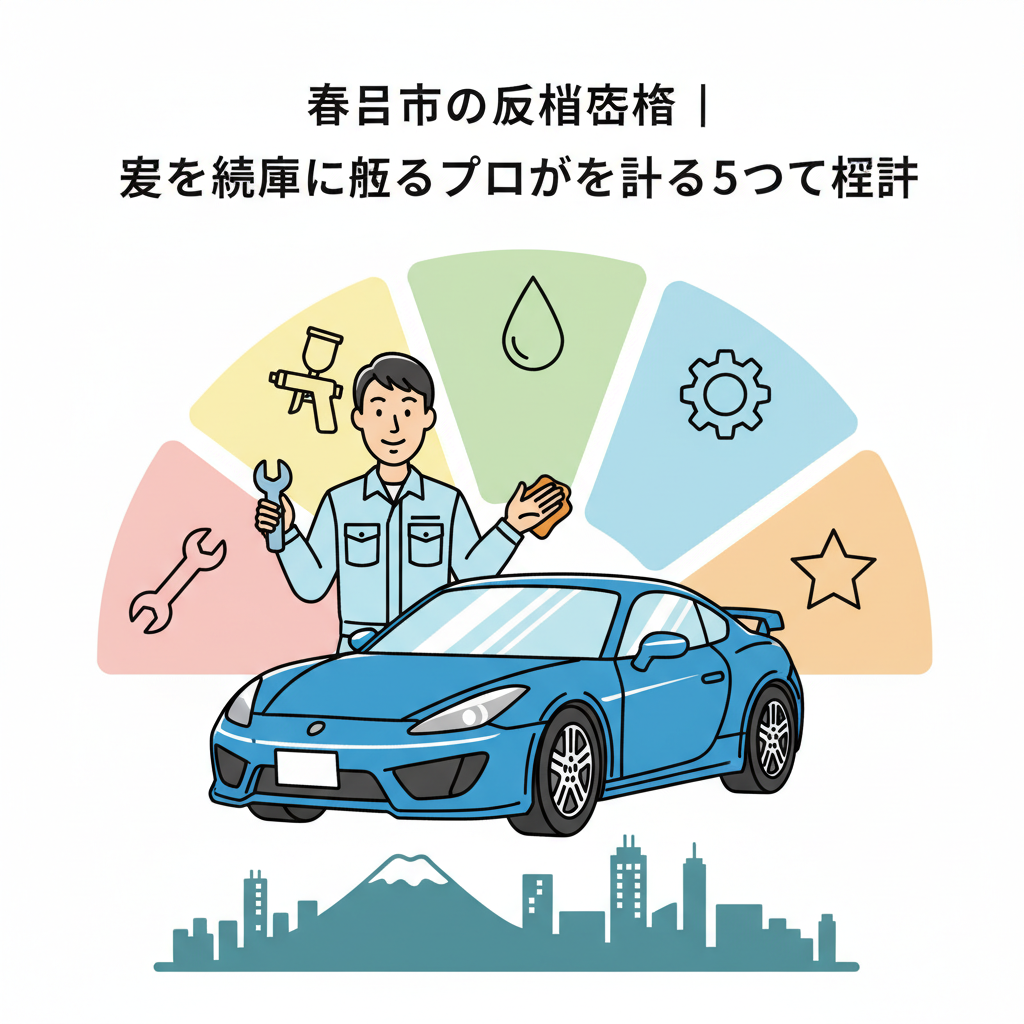 春日市 板金塗装 綺麗に直す アイキャッチ